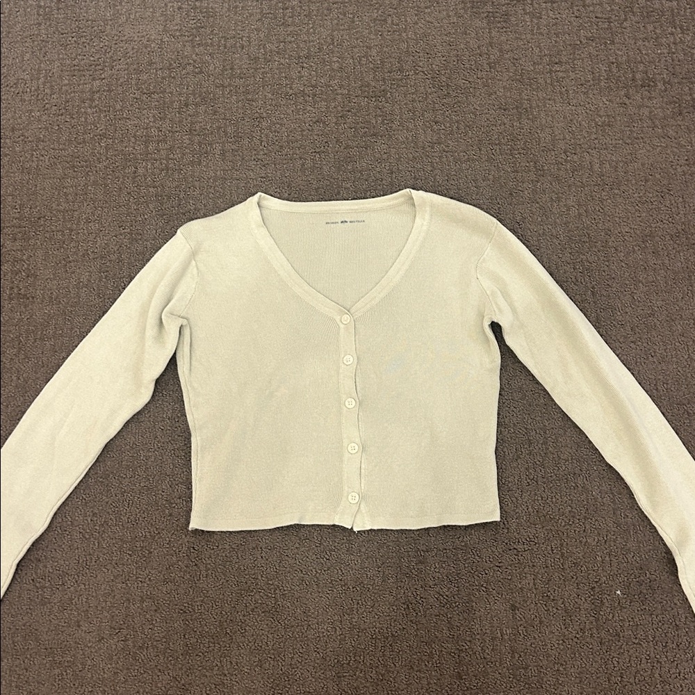 Brandy Melville Light Green Paige Cardigan
